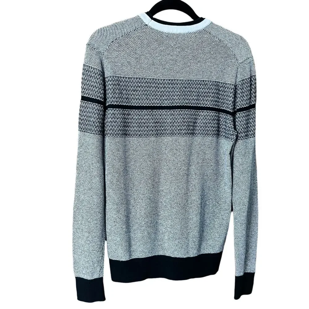 Michael Kors Men’s Crew Neck Pullover Sweater M Colorblock Cabincore Preppy